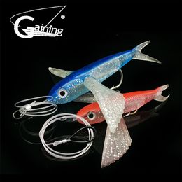 Gaining Fishing Lure Seawater Fishing Bait Flying Fish Lure Boat Trolling Tuna Mackerel Soft Baits Soft Lure Fishing Accessories Tackle