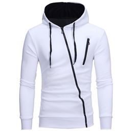 New 2018 Fashion hip hop felpa con cappuccio da uomo tuta con cappuccio tinta unita abbigliamento sportivo felpa con cappuccio giacca da uomo con cerniera cappotto di colore puro