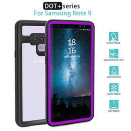 Cases Waterproof Clear Back Case for Samsung Galaxy Note 9 Redpepper Original Brand Dot+ Series Diving Underwater Armour