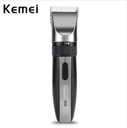 Kemei Electric Hair Clipper Rechargeable Hair Trimmer Shaver Razor Cordless 0.8-2.0mm Adjustable Low Noise For Adult /Child