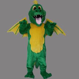 2019 Hot new Adult size Dianosaur mascot custom Green Fly Dragon fancy dress costume Shool Event Birthday Party Costume Mascot