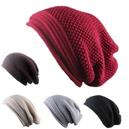 Unisex Trendy cap Fedora Knitted Hats pleated wool cap Slouchy Beanie Winter Fashion Beanies Outdoor Ski Hats Slouch cap