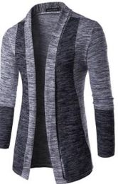 Mens Colours Patchwork Cardigans Fashion Long Sleeved Autumn Winter Sweaters All Match Sweatshirts