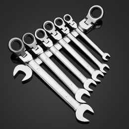 Freeshipping 5/6/7Pcs universal wrench Double-ended Universal Key Ratchet Spanner torque wrench Open-ended Wrench Set Auto Car Repair Tools