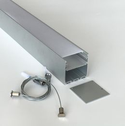 Free Shipping New products suspended New Product Indoor Office Pendant LED Linear Light Aluminium Housing with cover and ends and cables