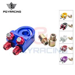 PQY - Aluminium OIL COOLER KIT ADAPTER SANDWICH TURBO t3 t4 Engine Plate 10AN PQY6723