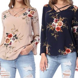 camisa floreada mujer