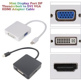 3 In 1Mini Display Port DP Thunderbolt to DVI VGA HDMI Adapter Cable For MacBookComputer/HDTV/Laptop in audio video Cable