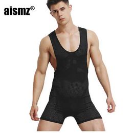 Aismz bodysuit men corset nylon tight clothing elasticity underwear men slim shapewear for men body shaper fajas reductora