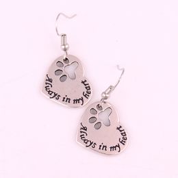 mejor amigo encantos Tono Plata con encanto de la pata de perro Corazón Colgantes 15x15mm 20 un -