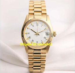 Christmas gift Luxury mens watches wristwatch 6827 18K Yellow Gold Mechanical Automatic 31mm