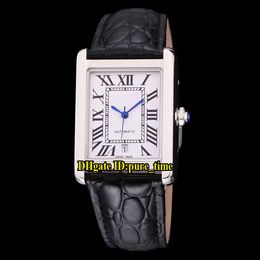 8 Style 31mm SOLO W5200027 Date White Dial Automatic Mens Watch Silver Case Black Leather Strap High Quality Cheap New Gents Wrist315N