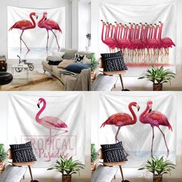 Superfine Fibre Rectangle Beach Towel Comfort Printing Flamingo Pattern Tapestry Outdoor Sport Fitness Yoga Mat Tropical Theme 20ma ff