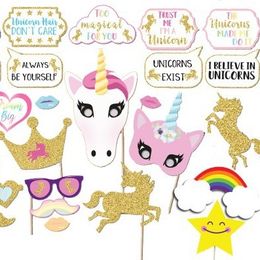 DIY Cake Insert Card Cartoon Lovely Unicorn Shaped Cakes Topper For Baby Birthday Christmas Wedding Party Decoration Supplies 10md BB