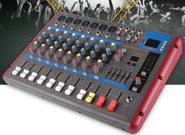 Freeshipping USB 9 Channel Professional Live Studio Audio Mixer New Mixing Console 3-Band Equaliser Built-in Effects With Bluetooth 48V