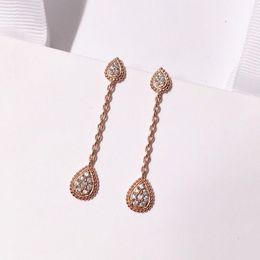 Fashion brand silver 18k rose woman gold 316L stainless steel women h love flower stud earrings ear studs Jewellery