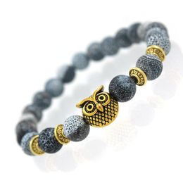 Natural Stone Black Tourmaline Beads Bead Bracelets Bracelet & Bangle For Charms Men Women Stretch Yoga Lava Stone Beaded Jewelry