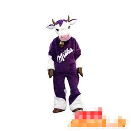 Custom Purple heifer mascot costume free shipping Adult Size