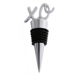 Zinc Alloy Wine Bottle Stopper Sealer with Letter Shaped It keeps your opened wine fresh for several days.