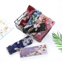 Hot! 10pcs Fashion Spring and Autumn Long Scarf Womens Floral Oversized Scarves Shawl Voile Scarf Women Florial Print Scarves