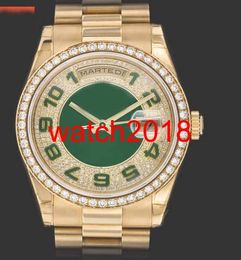 Luxury Watch Stainless Steel Bracelet 18K YELLOW GOLD DIAMOND WATCH REF. 118348 39mm Mechanical Fashion Men's Wristwatch
