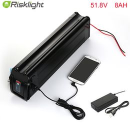 No taxes High quality 52v ebike battery 52v 8ah lithium ion battery pack with charger for 8fun mid drive motor kits with 5V USB