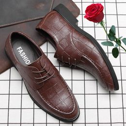 New Mens Business Shoes Leather Luxury Dress Shoes Men Four Seasons Male Fashion Flats Pointed Toe Work Shoe