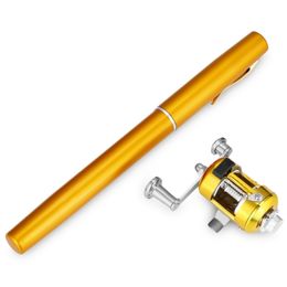 Pen Shape Portable Aluminium Alloy Fishing Rod Mini Fish Pole Reel Combos