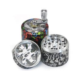 Smoking Pipes Four layer hand-held applique smoker, diameter 50MM, mixed Colour Aluminium alloy grinder.