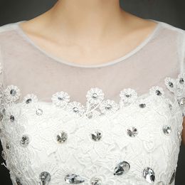 Cheap Customized Short Lace Sleeve Vintage Wedding Dress Princess Plus Size Bride Gowns Dresses Fashion Vestido De Noiva
