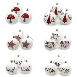 Christmas Balls Baubles Home Party Supplies Toy News year Decorations Matte White Ball Xmas Tree Hanging Ornament Decor