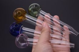 TOP quality THICK Pyrex Glass Oil Burner Pipes 12cm 30mm dia ball Funny Hand Pipe Pyrex Oil Burner Glass Pipes Smoking for dry herb colorful