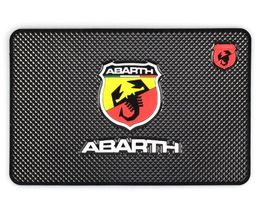 Non-Slip Mat Case For Fiat Punto Abarth 500 124 Stilo Ducato Palio Badge Emblems Interior Accessories Car Styling