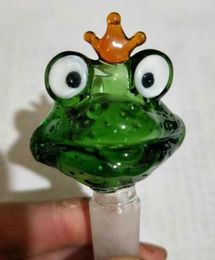 new Frogs' cartoon bubble head. ,Wholesale Glass bongs Oil Burner Pipes Water Pipes Glass Pipe Oil Rigs Smoking,18mm male