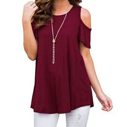 red cold shoulder top plus size
