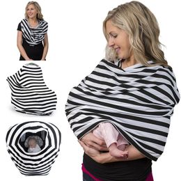 Breastfeeding Cover & Nursing Scarf - Covers Baby Carrier Car Seat, Stroller, Canopy Shopping Cart - Stylish Stretchy Multi-Use Infinity