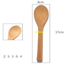 50pcs/lot 17*4cm Wooden Spoons Honey Spoon Baby Spoons Mini Wood Tea Spoon 5 styles for choice