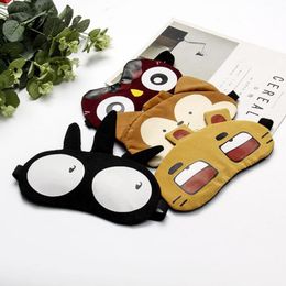 New Arrival Cute Eye Mask Soft Padded Sleep Travel Shade Cover Rest Relax Sleeping Blindfold 5pcs/lot