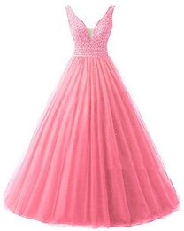 2020 New Ball Gown V-Neck Quinceanera Dresses 15 Years Sexy Off-Shoulder Crystal Beading Formal Party Gown Vestidos De 16 Anos QC1259