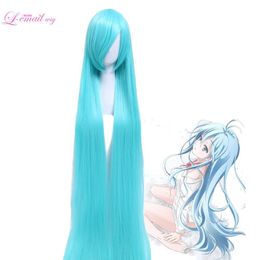 Miku Erio Nefertari Super Long Straight Wig Light Sky Blue Anime Cosplay Wigs