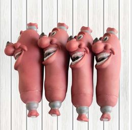 nontoxic rubber sausage toy for dog pet puppy squeeze toy sound pets training bite toy cartoon chew toys pet supplier