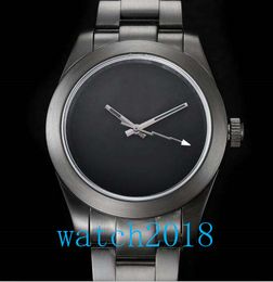 Luxury Watch Mens Stainless Steel Bracelet 40mm Black Dial Asia 2813 Mechanical Automatic Men Watches