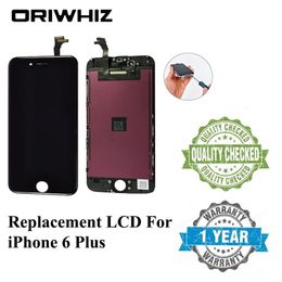 ORIWHIZ Bulk Price Quality For iPhone 6 Plus LCD Display Touch Screen Digitizer Assembly No Dead Pixel Black & White color Free DHL