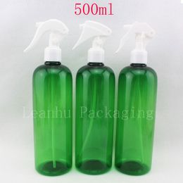 500ml X 12 green Colour plastic hiar trigger spray pump bottle 500cc blue pump container ,cosmetic packaging , perfume bottle