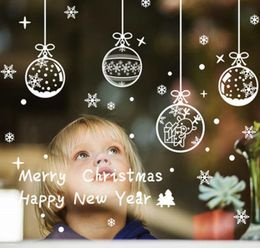 Merry Christmas Removable DIY Wall Stickers Shop Window Stickers Noel Christmas Decorations for Home Natal New Year Decoration GA540