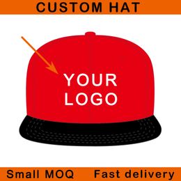 Cappello da baseball personalizzato piccolo ordine MOQ tesa piatta aderente 3D moda ricamo camionista basket calcio golf tennis sport hip hop cappellino snapback personalizzato