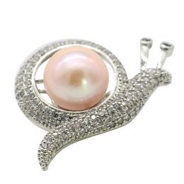 11-12-13MMDIY natural freshwater pearl brooch brooch Pearl snail brooch cardigan sweater coat big pin buckle