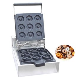 Qihang_top lower price 9 holes electric mini donut maker making machine 110v 220v commercial doughnut maker