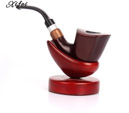 Pure black ebony sandalwood manual pipe circulating portable Philtre pipe fittings