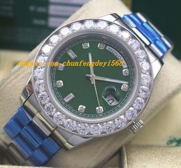 Luxury Watches 18K Silver/Gold Green Bigger Diamond Dial & Bezel 118348 - WATCH CHEST 41mm Automatic Fashion Men's Watch Wristwatch